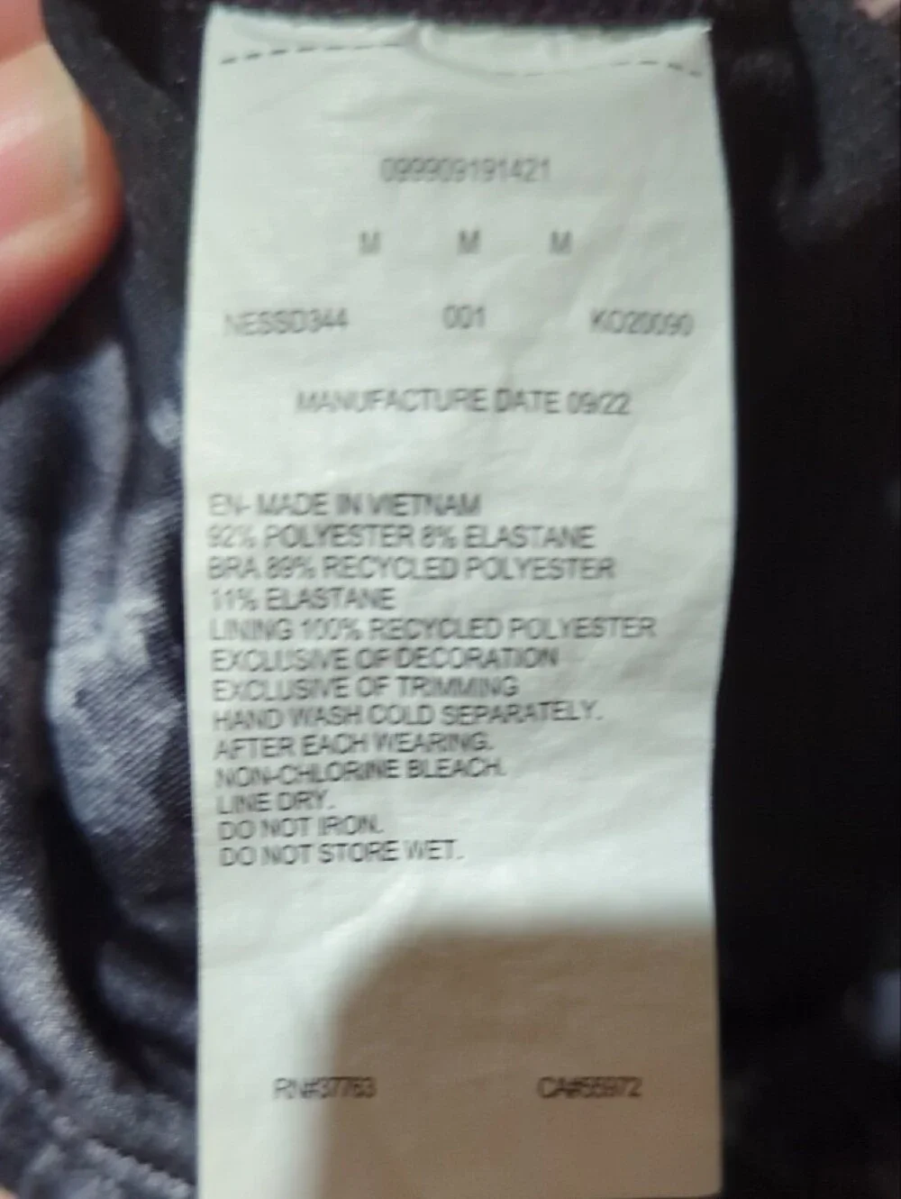 Nike Black Swim Tank Top